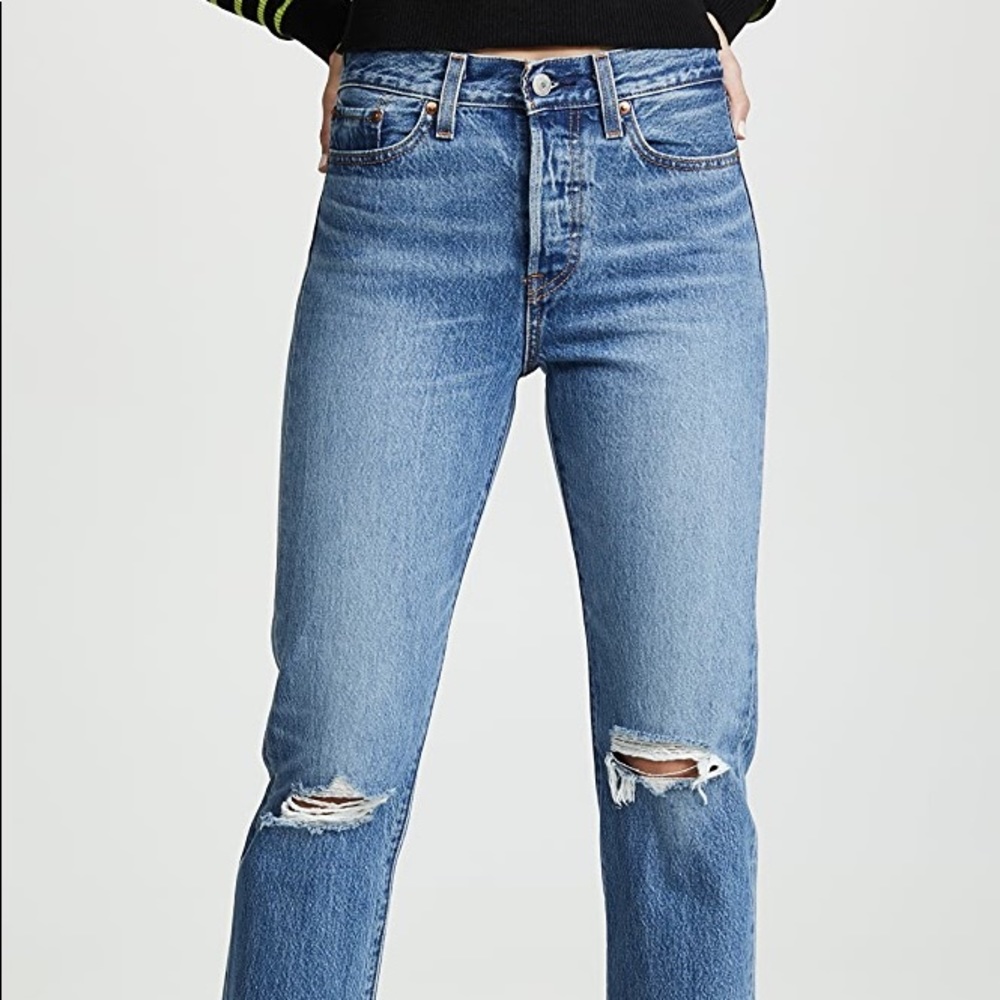 Levi’s high rise straight jeans